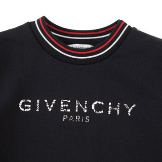 GIVENCHY KIDS 纪梵希 奢侈品童装 女童黑色混纺卫衣 H15100 09B 6A/6岁/114cm