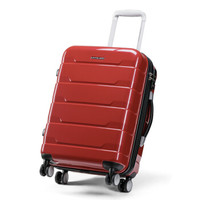 新秀丽旗下 卡米龙拉杆箱行李箱男旅行箱女密码箱登机箱时尚轻商务轻盈格纹BB1骚乱红色20英寸