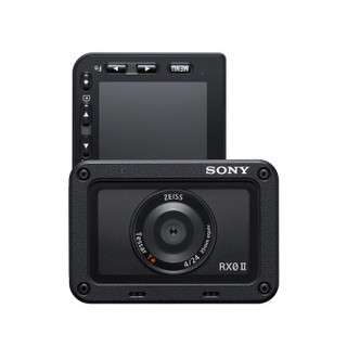SONY 索尼 DSC-RX0M2G 1英寸便携式黑卡数码相机 Vlog自拍手柄+麦克风套装 黑色（24mm、F4.0）