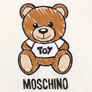 莫斯奇诺 MOSCHINO 奢侈品童装男女款棉质长袖T恤打底衫圆领针织衫上衣HVW00A LHE03 10063 12A/12岁/152cm