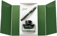 中亚prime会员：Pelikan 百利金 M205 钢笔 EF尖 橄榄绿墨水礼盒