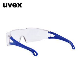 UVEX  9065129  防护眼镜透明骑行骑车挡风防风沙尘劳保摩托车平光护目镜定做  蓝色  1副装