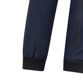 稻草人（MEXICAN）外套男士2018新款修身潮流男装时尚休闲长袖立领夹克衫 蓝色 3XL