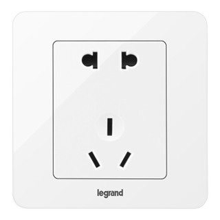 legrand 罗格朗 开关插座面板 逸典玉兰白大间距10A五孔插座套餐 10只装