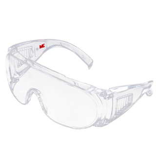 3M 防冲击防护眼镜护目镜防风沙尘防飞沫劳保骑行实验正品3M1611男女