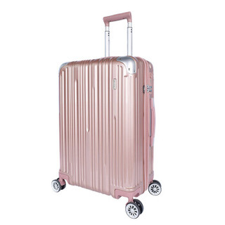 汤普瑞斯 TPRC 拉杆箱抽象竖条纹旅行登机箱行李箱28英寸 玫瑰金