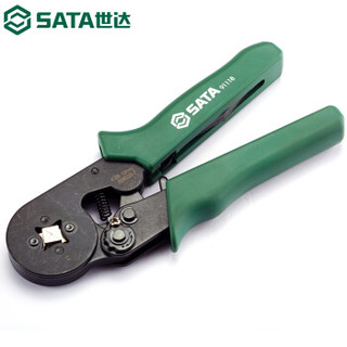 世达 SATA 工具排线压线钳欧式端子压接钳端子钳冷压钳接线钳子7寸 91118