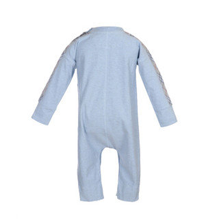 BURBERRY 巴宝莉 奢侈品童装 婴儿淡蓝色棉质口水巾帽子连体衣三件套 80062241 12M/73cm
