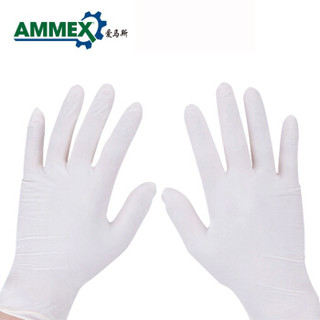 爱马斯（AMMEX）TLFCMDi46100 一次性使用医用橡胶检查手套 (标准型）大号  1箱（10盒/箱）
