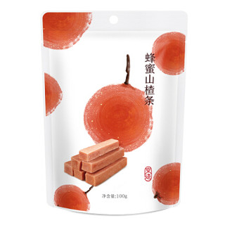 京东京造 蜂蜜山楂条100g 童年零食 果脯蜜饯 果干小吃 休闲食品