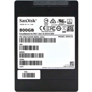 SanDisk 闪迪 CloudSpeed ULTRA GenⅡ系列 CloudSpeed ULTRA GenⅡ 固态硬盘 800GB SATA接口 SDLF1DAM-800G