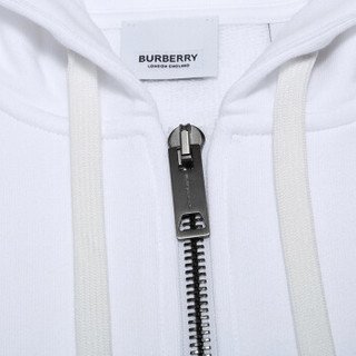 BURBERRY 巴宝莉 男款白色专属标识图案棉质连帽外套 80172601 M码