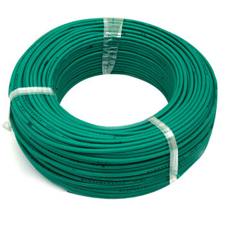 菊花 电线电缆BV25平方 国标单芯单股铜线 家装家用铜芯电线 100米 绿色