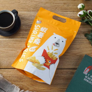 中国台湾 进口 亨利摩根 阿民师芝士味虾薯条80g  休闲小吃 （膨化食品）