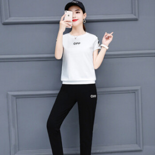 商品joy of joy 京东女装2019夏季新款运动套装女韩版时尚宽松短袖t恤