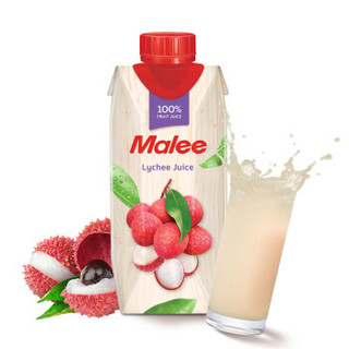 泰国原装进口 玛丽（Malee）100%果汁 荔枝汁饮料330ml*6瓶