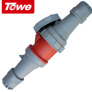同为（TOWE）63A工业连接器工业插头IP67防浸大功率工业插头4芯母头