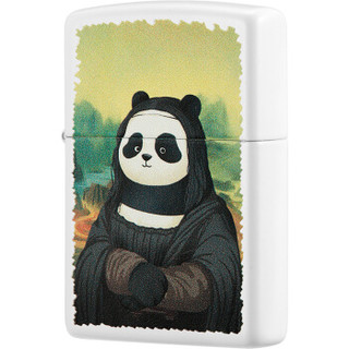 之宝(Zippo)打火机 熊猫滚滚联名款-蒙娜丽莎滚滚 214-C-000071 哑漆彩印 煤油防风火机