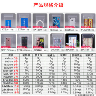 柯锐迩 加厚防水食品PE透明自封袋7号 收纳袋封口袋包装袋保鲜袋密封袋密实袋1