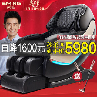 尚铭电器（SminG）按摩椅家用 SL导轨多功能太空舱全身电动按摩椅SM-900L 黑色