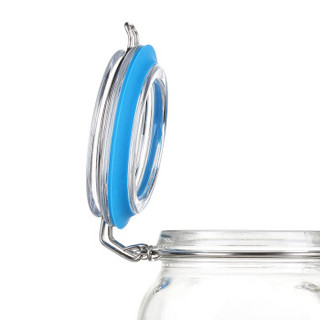 SIMELO（施美乐）波西米亚欧风储物罐防潮玻璃密封罐1000毫升（蓝色）