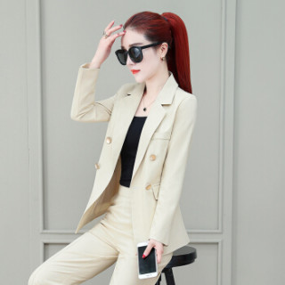 audde 2019秋季新款女装新品小西装女套装女时尚气质韩版休闲西服女士
