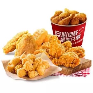 凤祥食品 半成菜品炸鸡家庭桶 4袋共2kg