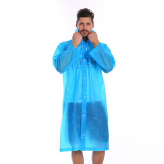 易博士 非一次性EVA雨衣 特厚四合扣开衫雨衣 男女通用户外旅游登山雨衣 2件装