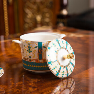 奥唯 英式下午茶茶具套装 咖啡杯套装欧式茶具套装 家用壶小奢华 美芙思尔15头