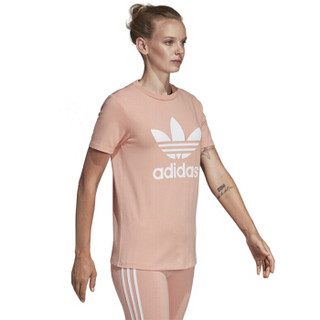 阿迪达斯 ADIDAS 三叶草 女子 经典系列 TREFOIL TEE 运动 T恤 DV2587 L码