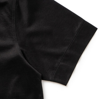 EMPORIO ARMANI阿玛尼奢侈品男士品牌标志带刺绣短袖T恤 3G1TL2-1JTUZ BLACK-F045 L