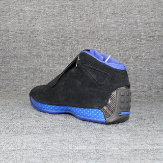 NIKE 耐克 Air Jordan 18 黑蓝麂皮元年男子篮球鞋AA2494-007