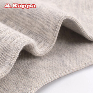 kappa 卡帕袜子女士时尚个性船袜短袜运动袜KP8W19（3双装） 浅灰3双 均码