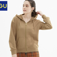 GU 极优 317481 女装拉链连帽卫衣