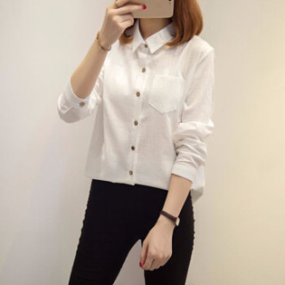 joy of joy 京东女装2019年秋装新款衬衫女韩版修身时尚女装长袖纯色