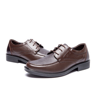 奥康（Aokang）男士商务正装英伦系带鞋时尚休闲耐磨商务鞋173211485/193211013棕色40码
