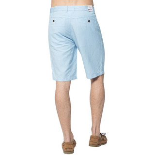 IZOD 短裤 男士夏季休闲亚麻多色沙滩裤 A11162PS10661036 天空蓝 36
