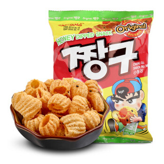 韩国进口（SAMYANG）三养蜂蜜味圈圈脆 115g 小张谷 膨化食品 进口休闲零食
