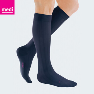 medi迈迪 德国进口 医用一级压力术后治疗型压力袜弹力袜美腿袜男士专用款中筒蓝色包趾 XXL