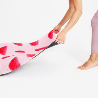 Keep 超薄瑜伽垫女 可折叠绒面防滑薄款垫 天然橡胶舞蹈运动垫 1.5mm