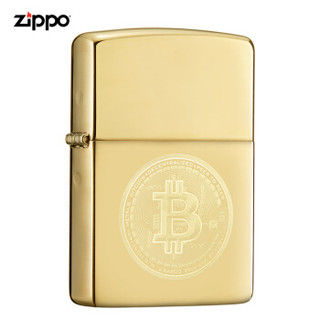 之宝（Zippo）打火机 比特币镜面黄铜 3D镭射254B-C-000014