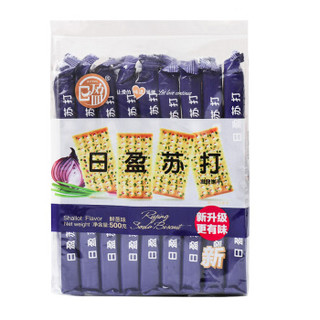 日盈 饼干蛋糕 苏打饼干鲜葱味 无糖早餐零食 500g