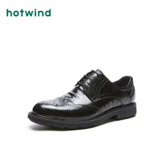 热风Hotwind男士正装鞋H43M9708 01黑色 43
