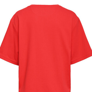 Chris by Christopher BU 卜柯文 设计师品牌 女装棉质T恤  字母印花图案 常规款 JDesigner 红色 S