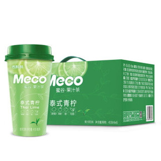 香飘飘  Meco蜜谷果汁茶 泰式青柠口味400ml 6杯 即饮茶饮料 整箱