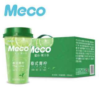 香飘飘  Meco蜜谷果汁茶 泰式青柠口味400ml 6杯 即饮茶饮料 整箱