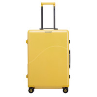 新秀丽旗下 卡米龙拉杆箱行李箱男旅行箱女可称重托运箱简约纯色流线设计框架箱TB6摩登芥末黄色24英寸