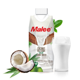 泰国原装进口 玛丽（Malee）天然椰子风味 椰子汁椰汁椰奶饮料330ml*12瓶 整箱