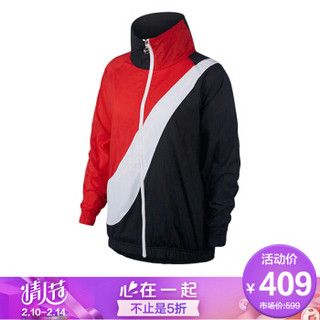 耐克NIKE 女子 夹克 AS W NSW SWSH JKT WVN CB 运动服 BV3686-010 黑色 L码