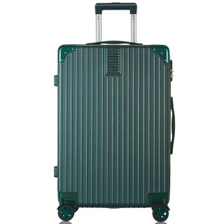 南极人（NanJiren)拉杆箱万向轮耐磨抗摔行李箱复古款男士女士轻盈大容量旅行箱 24英寸军绿色